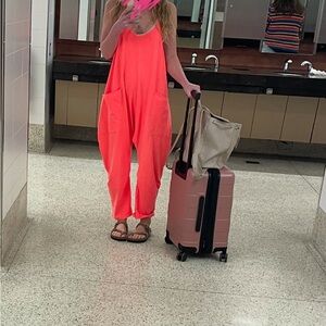 Free People Hot Shot Onsie Salmon